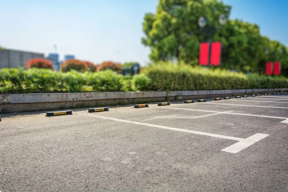Photo of an empty outdoor public car park